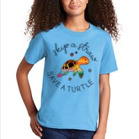 Skip A Straw Save A Turtle Gift Kids T-Shirt