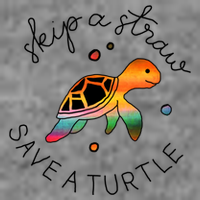 Skip A Straw Save A Turtle Gift 7-Panel Snapback Hat