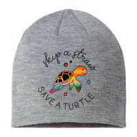 Skip A Straw Save A Turtle Gift Sustainable Beanie