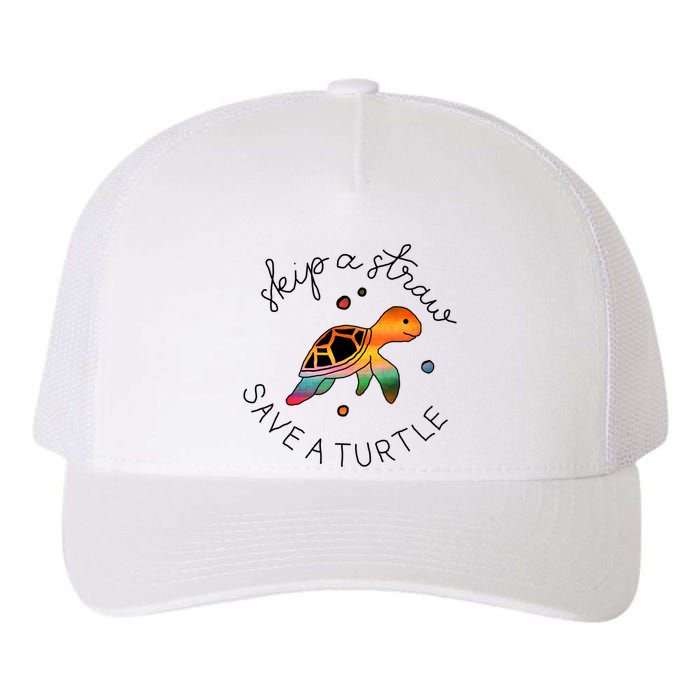 Skip A Straw Save A Turtle Gift Yupoong Adult 5-Panel Trucker Hat