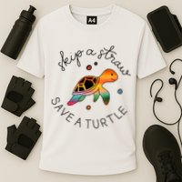 Skip A Straw Save A Turtle Gift Performance Shirt