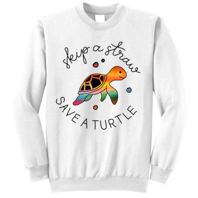 Skip A Straw Save A Turtle Gift Sweatshirt