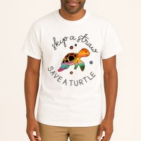 Skip A Straw Save A Turtle Gift Tall T-Shirt