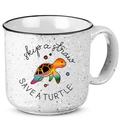 Skip A Straw Save A Turtle Gift 15oz Campfire Ceramic Mug