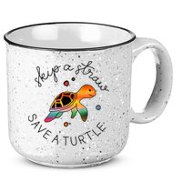 Skip A Straw Save A Turtle Gift 15oz Campfire Ceramic Mug