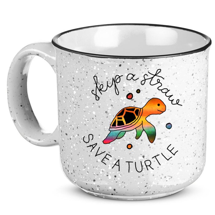 Skip A Straw Save A Turtle Gift 15oz Campfire Ceramic Mug