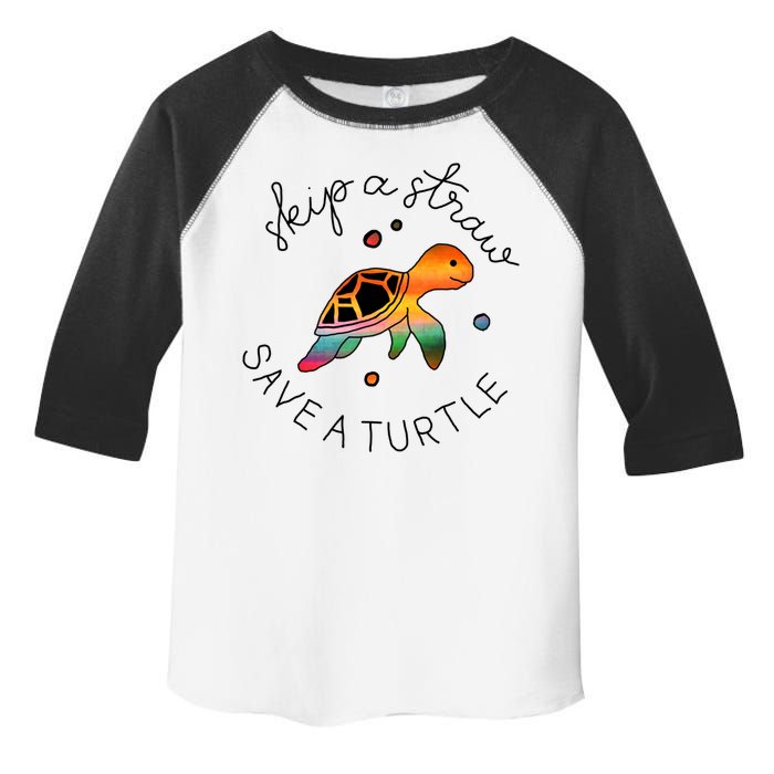 Skip A Straw Save A Turtle Gift Toddler Fine Jersey T-Shirt