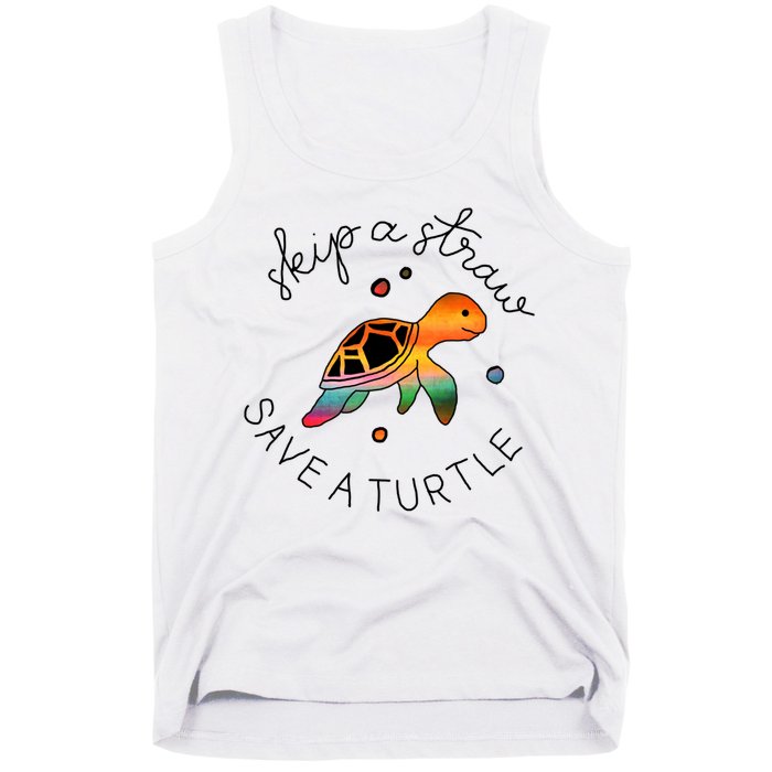 Skip A Straw Save A Turtle Gift Tank Top