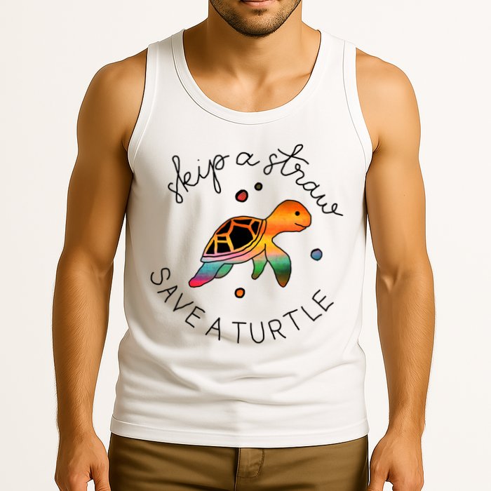 Skip A Straw Save A Turtle Gift Tank Top