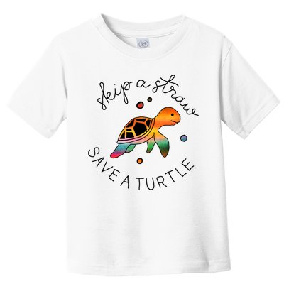 Skip A Straw Save A Turtle Gift Toddler T-Shirt