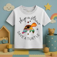 Skip A Straw Save A Turtle Gift Toddler T-Shirt