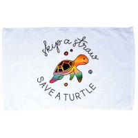 Skip A Straw Save A Turtle Gift Microfiber Hand Towel