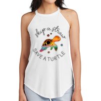 Skip A Straw Save A Turtle Gift Women's Perfect Tri Rocker Tank