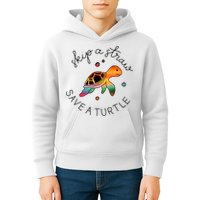 Skip A Straw Save A Turtle Gift Kids Hoodie