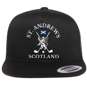 St Andrews Scotland Golf Fan Flat Bill Trucker Hat