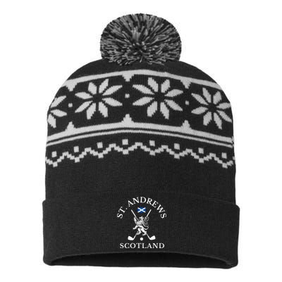 St Andrews Scotland Golf Fan USA-Made Snowflake Beanie