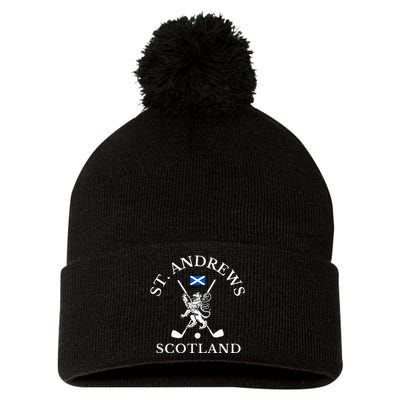 St Andrews Scotland Golf Fan Pom Pom 12in Knit Beanie