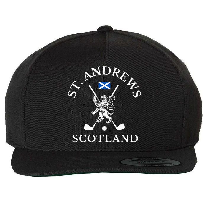 St Andrews Scotland Golf Fan Wool Snapback Cap