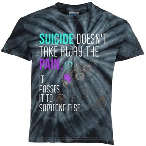 Suicide Awareness Semicolon Mental Health Positive Kids Tie-Dye T-Shirt