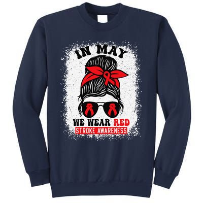 Stroke Awareness Survivor Support Women In May We Wear Red Sweatshirt