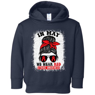 Stroke Awareness Survivor Support Women In May We Wear Red Toddler Hoodie