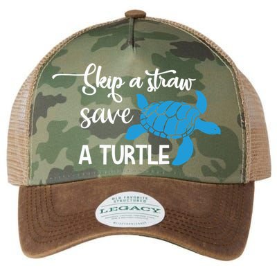 Skip A Straw Save A Turtle Animal Protection Gift Cool Gift Legacy Tie Dye Trucker Hat