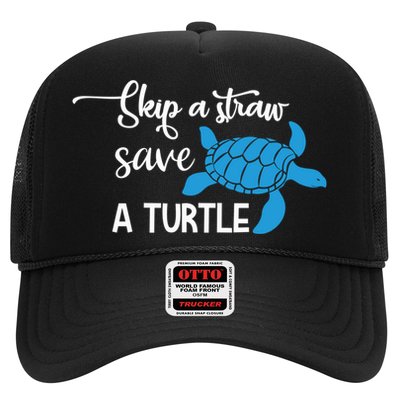 Skip A Straw Save A Turtle Animal Protection Gift Cool Gift Trucker Hat