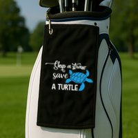 Skip A Straw Save A Turtle Animal Protection Gift Cool Gift Golf Towel