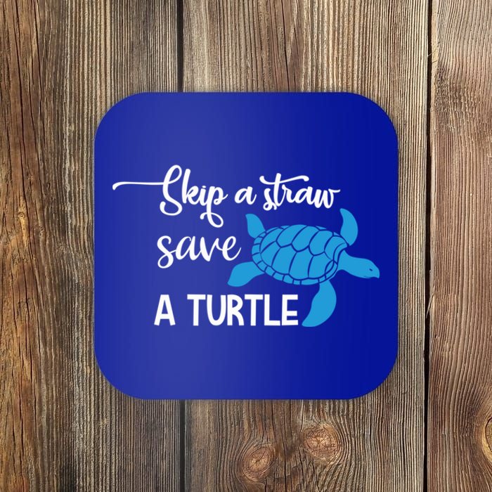 Skip A Straw Save A Turtle Animal Protection Gift Cool Gift Coaster