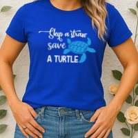 Skip A Straw Save A Turtle Animal Protection Gift Cool Gift Womens T-Shirt