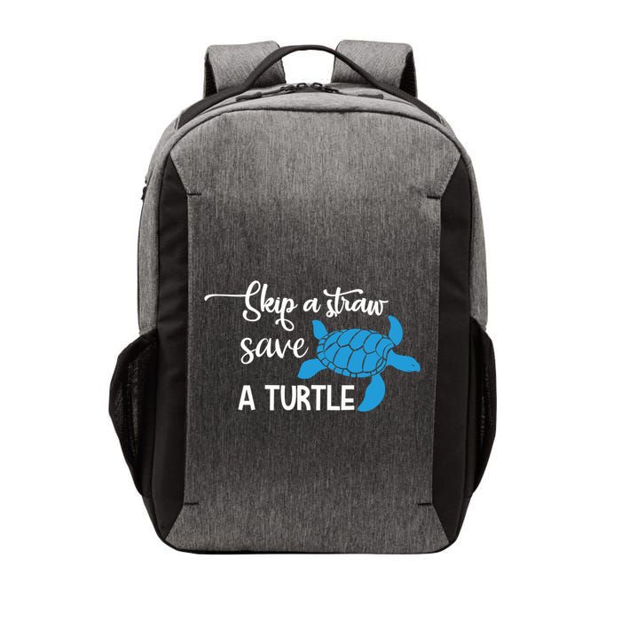 Skip A Straw Save A Turtle Animal Protection Gift Cool Gift Vector Backpack