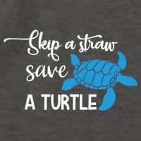 Skip A Straw Save A Turtle Animal Protection Gift Cool Gift Vector Backpack