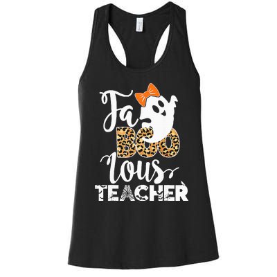 Spooky and Stylish Halloween Costume for Teachers Women's Racerback Tank