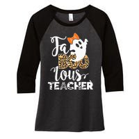 Spooky and Stylish Halloween Costume for Teachers Women's Tri-Blend 3/4-Sleeve Raglan Shirt