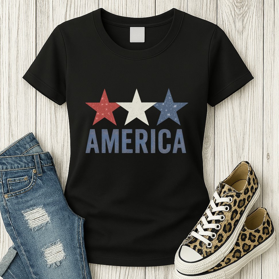 Stars and Stripes: America Womens T-Shirt