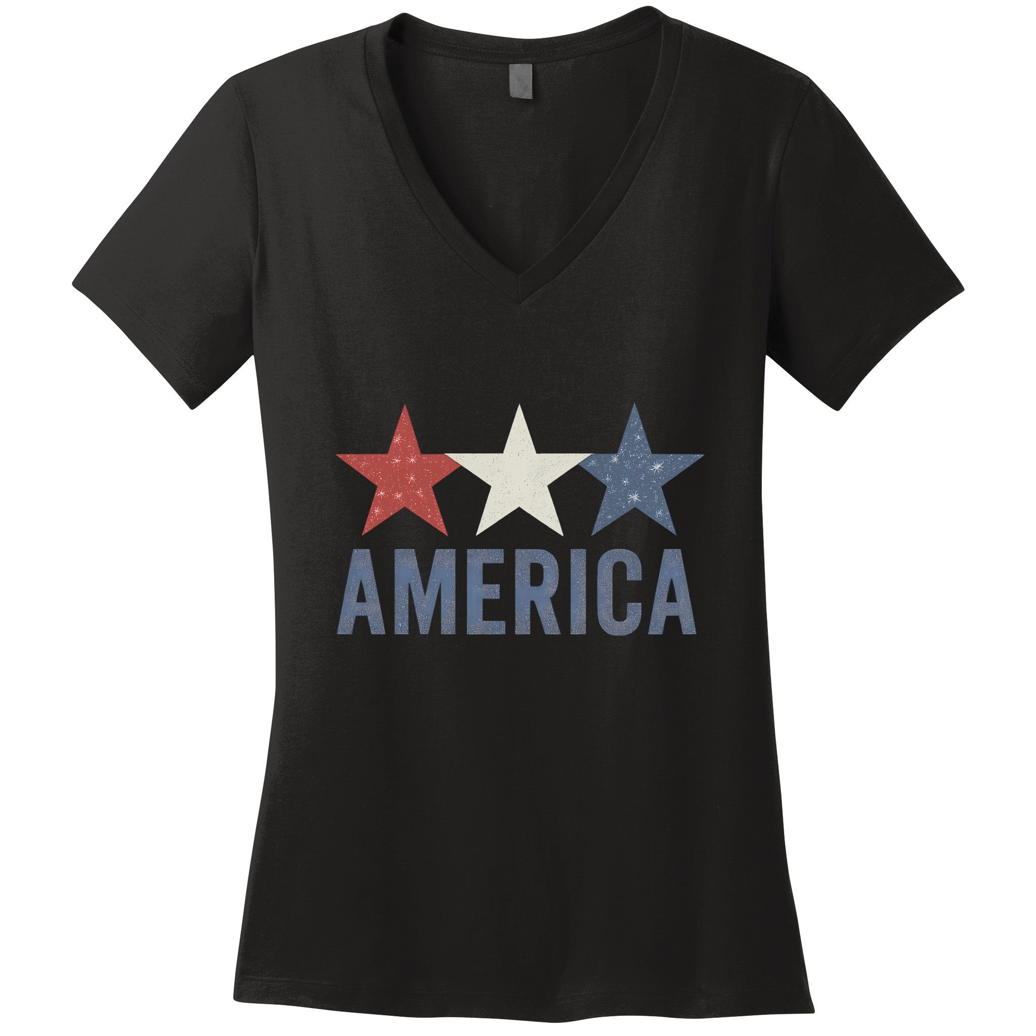 Stars and Stripes: America Women's V-Neck T-Shirt