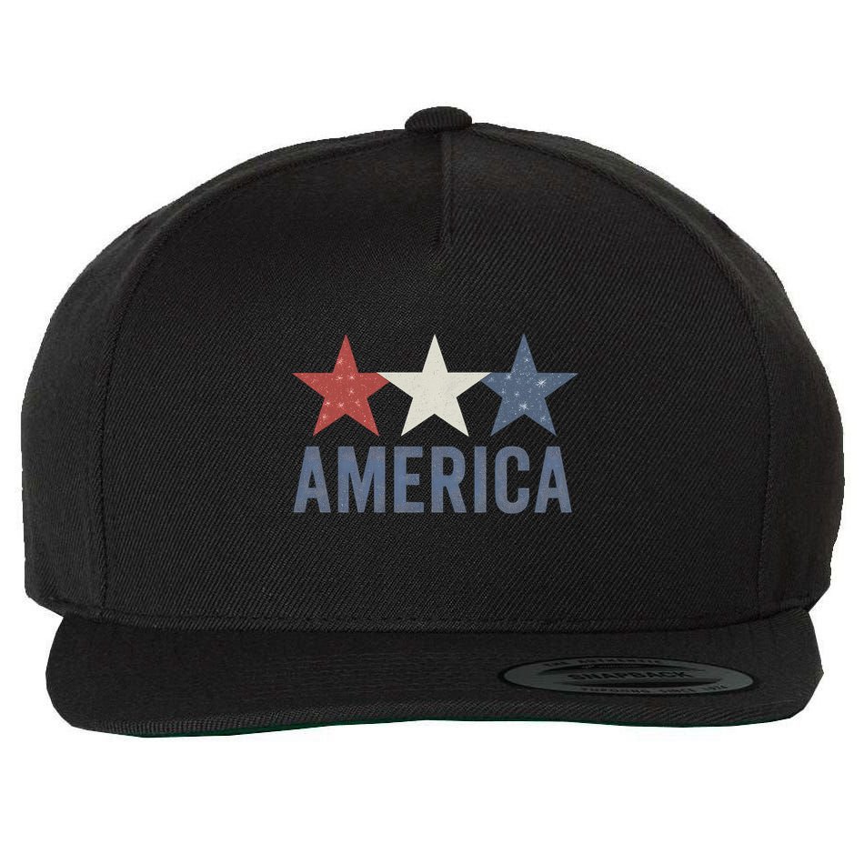 Stars and Stripes: America Wool Snapback Cap