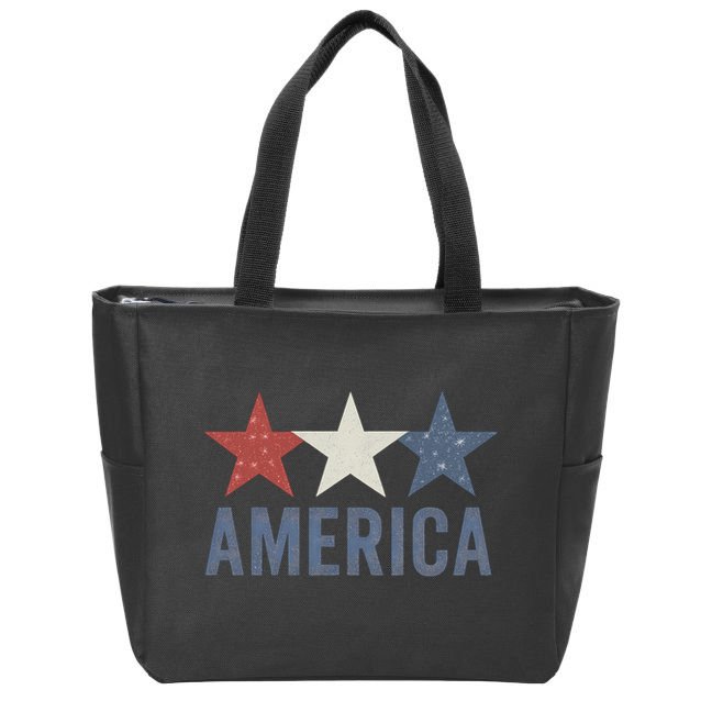 Stars and Stripes: America Zip Tote Bag