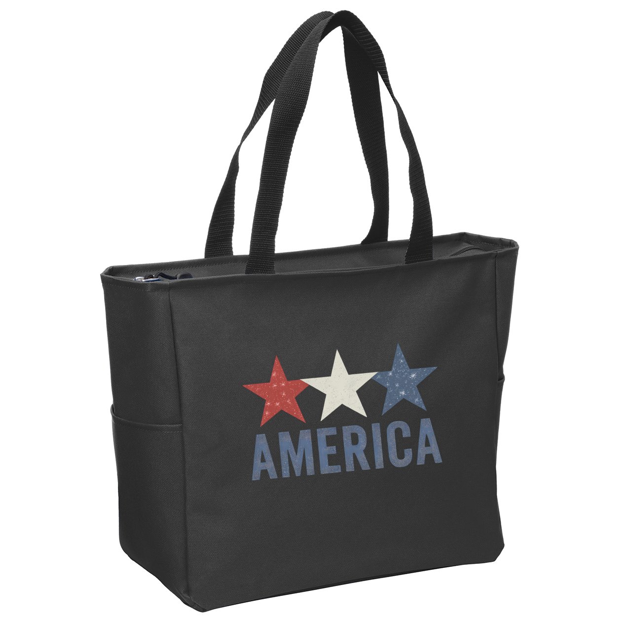Stars and Stripes: America Zip Tote Bag