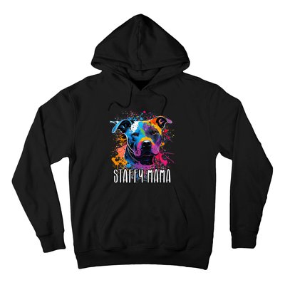 Splash Art Staffordshire Bull Terrier Staffy Mama Hoodie