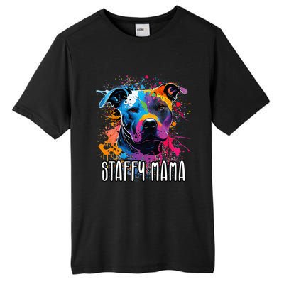 Splash Art Staffordshire Bull Terrier Staffy Mama Tall Fusion ChromaSoft Performance T-Shirt