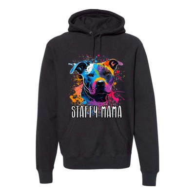 Splash Art Staffordshire Bull Terrier Staffy Mama Premium Hoodie