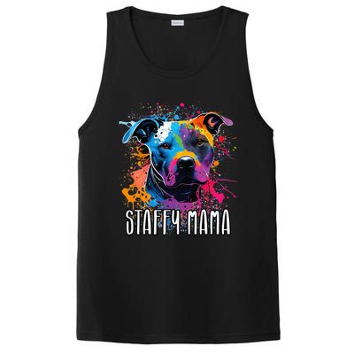 Splash Art Staffordshire Bull Terrier Staffy Mama PosiCharge Competitor Tank