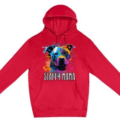 Splash Art Staffordshire Bull Terrier Staffy Mama Premium Pullover Hoodie