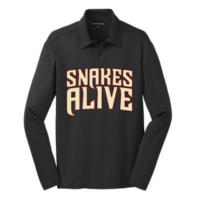 Snakes Alive Silk Touch Performance Long Sleeve Polo