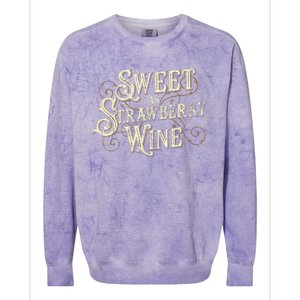 Sweet As Strawberry Wine Ladies Designer Country Colorblast Crewneck Sweatshirt