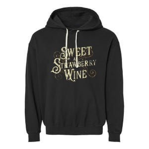 Sweet As Strawberry Wine Ladies Designer Country Garment-Dyed Fleece Hoodie