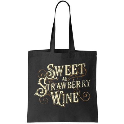 Sweet As Strawberry Wine Ladies Designer Country Tote Bag