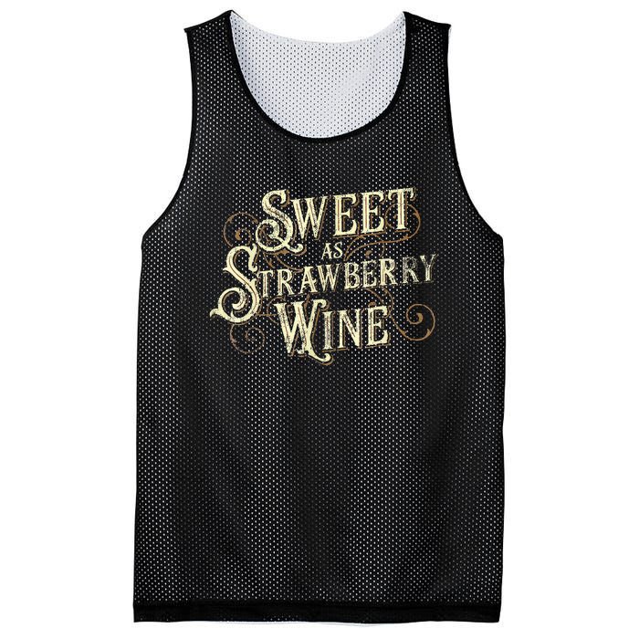 Sweet As Strawberry Wine Ladies Designer Country Mesh Reversible Basketball Jersey Tank