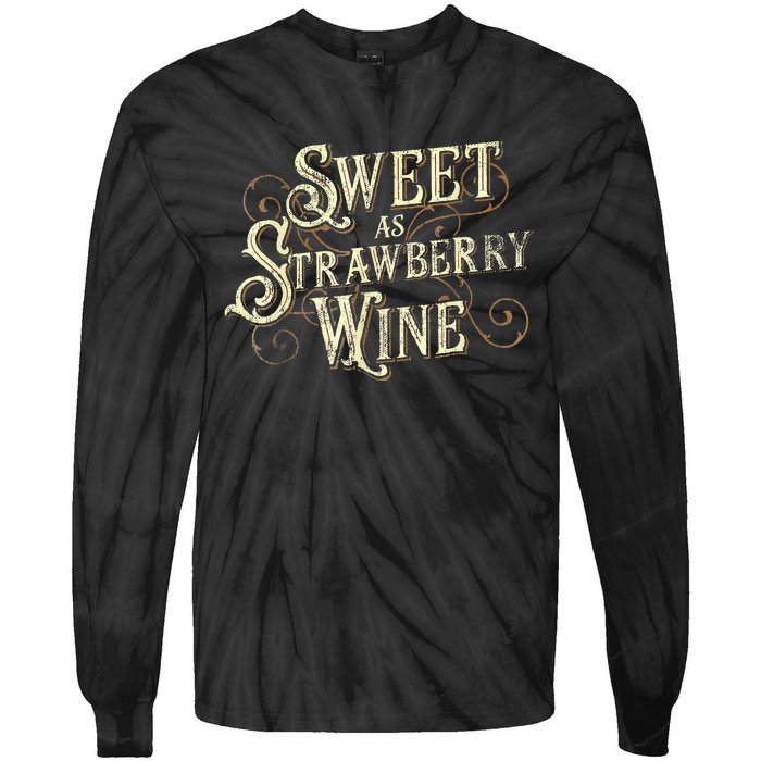 Sweet As Strawberry Wine Ladies Designer Country Tie-Dye Long Sleeve Shirt